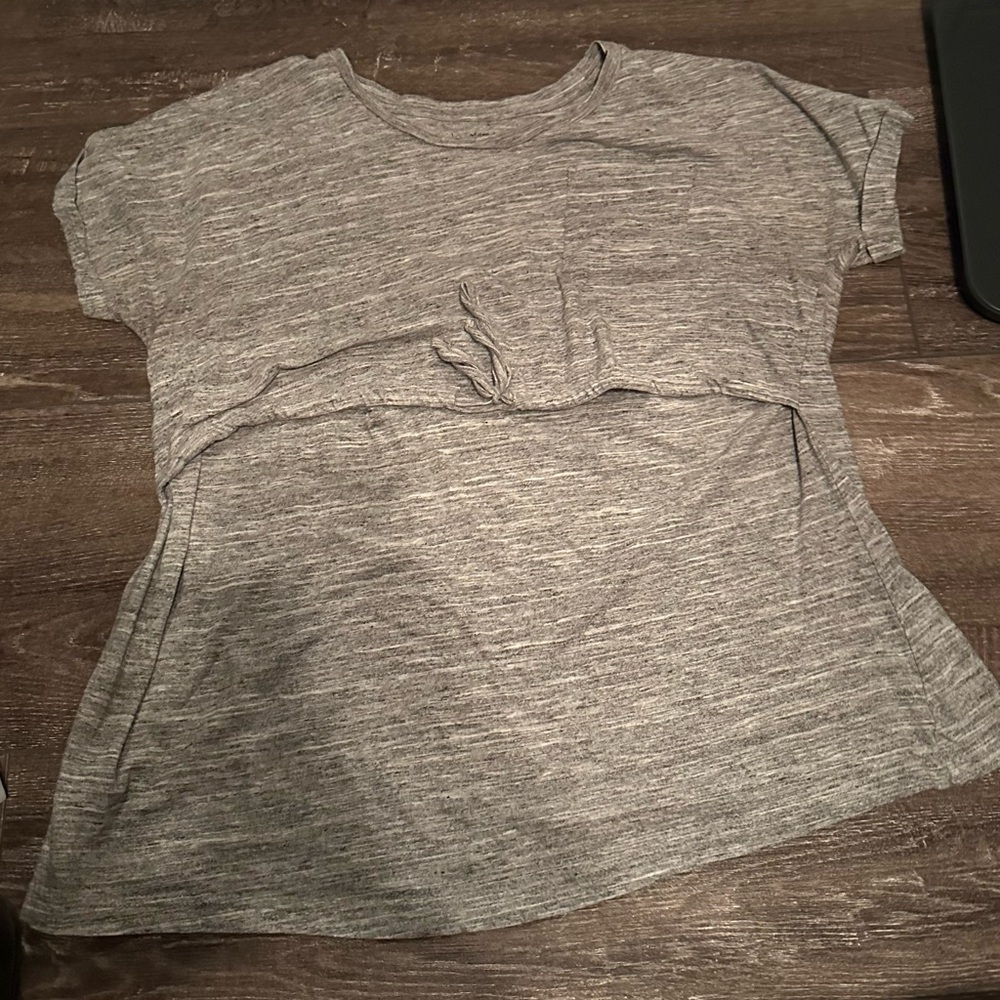 Latched Mama Heather Gray Short Sleeve Tee